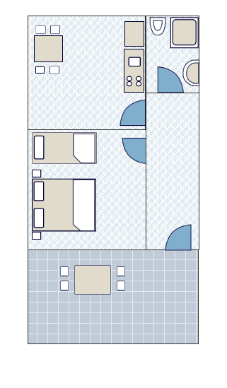 Ground-plan of the apartment - 1 - 2+1